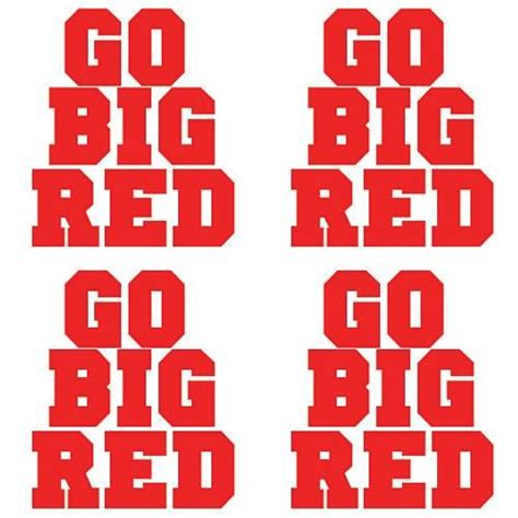 Go Big Red Temporary Tattoos | School spirit items, Red tattoos, Red