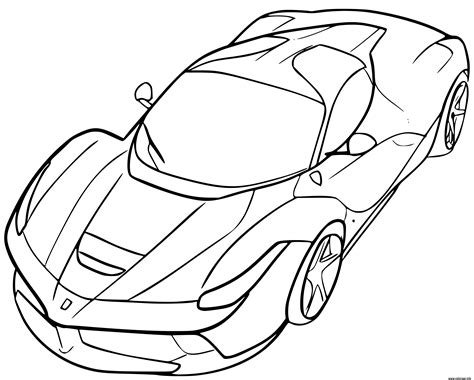 Coloriage Voiture Ferrari GTC4 Puissante 690 chevaux - JeColorie.com