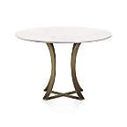 Damen 48" White Marble Top Dining Table + Reviews | Crate & Barrel