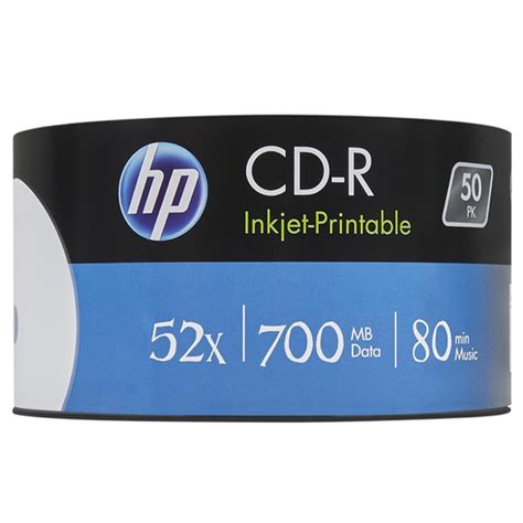 HP CD-R Inkjet-Printable 52x 700MB 50 Pack – Medyam Dijital