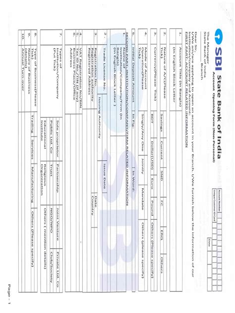 Sbi Form | PDF