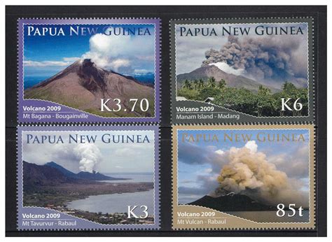 Papua New Guinea 2009 Volcanoes Set of 4 Stamps MUH SG1343/46