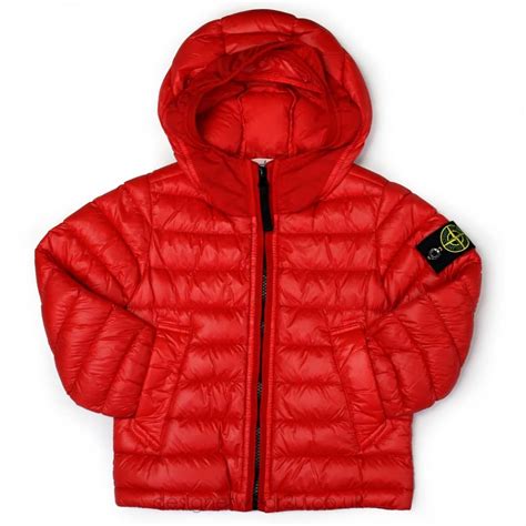 Stone Island Junior S.I Junior Red Padded Jacket - Kids Collection from ...