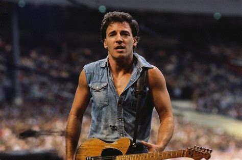 Bruce Springsteen during the "Born in the USA" tour. | Bruce springsteen the boss, Bruce ...