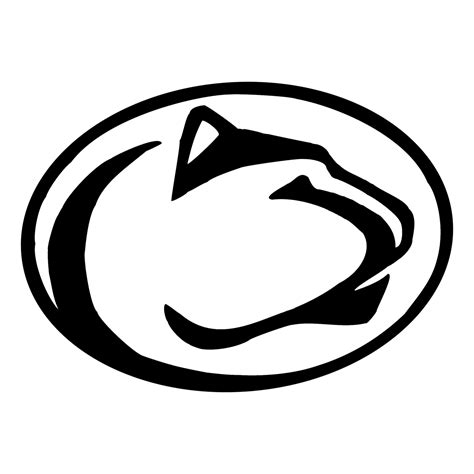 Penn State Logo Black And White