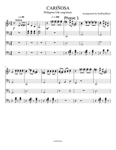 Cariñosa (Philippine Folk Dance) Sheet music for Piano | Download free in PDF or MIDI ...