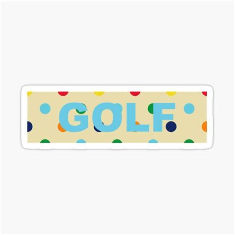 "GOLF WANG Tyler the Creator golfwang polka dot box logo" Sticker for ...