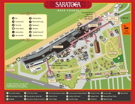 Saratoga Race Course Map | Horse Racing | Animal Racing