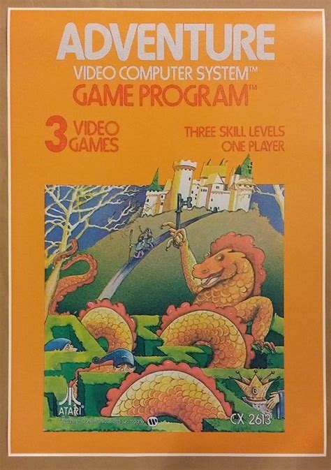 Atari Adventure 12 X 18 Video Gaming RPG Role - Etsy | Atari 2600 games ...