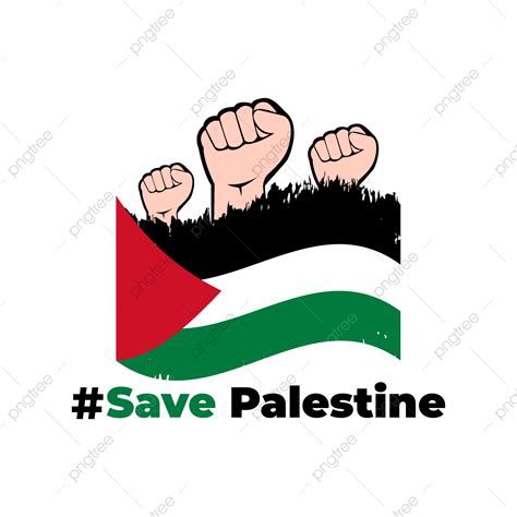 Palestine Flag Vector Hd Images, Save Palestine Design With Transparent ...