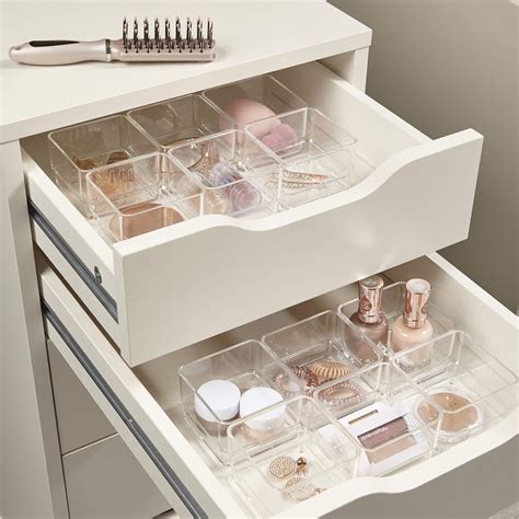 STORi Clear Plastic Drawer Organizers 3" x 3" x 2" l Set of 12- Buy ...