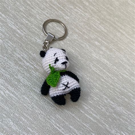 Little Panda bear/ keychain / gift for woman or girl/ Accessory for keys, bag or backpack ...