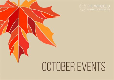 9 October Events | The Whole U