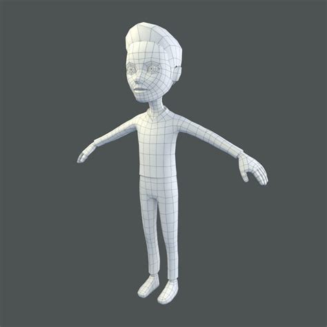 3D model Low Poly Male Cartoon Style Character VR / AR / low-poly ...