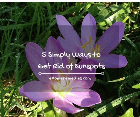 5 Simply Ways To Get Rid Of Sunspots