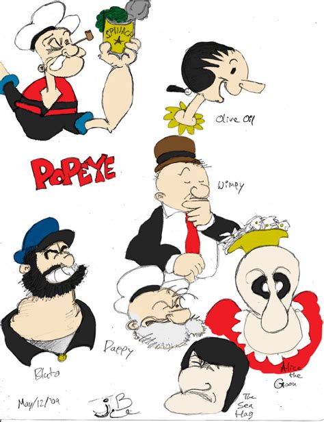 Popeye Cartoon Drawing at GetDrawings | Free download