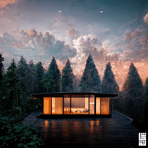 Forest house (modern architecture) on Behance