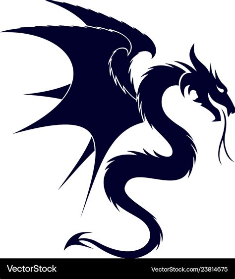 A dragon symbol Royalty Free Vector Image - VectorStock