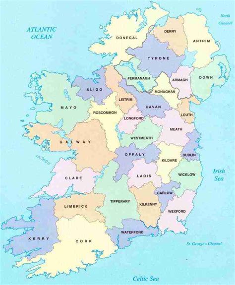 Online Maps: Ireland county map