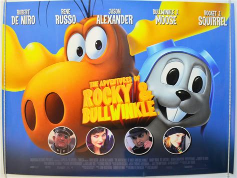 THE ADVENTURES OF ROCKY AND BULLWINKLE (2001) Quad Movie Poster - Robert De Niro