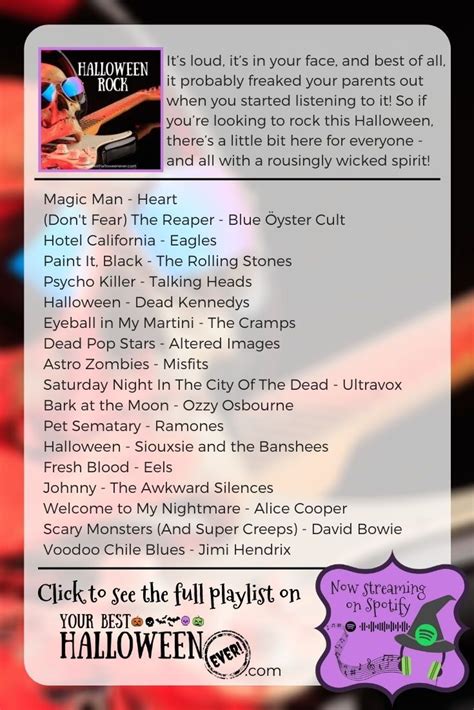 Halloween Rock Playlist | Halloween rocks, Halloween songs, Halloween fun