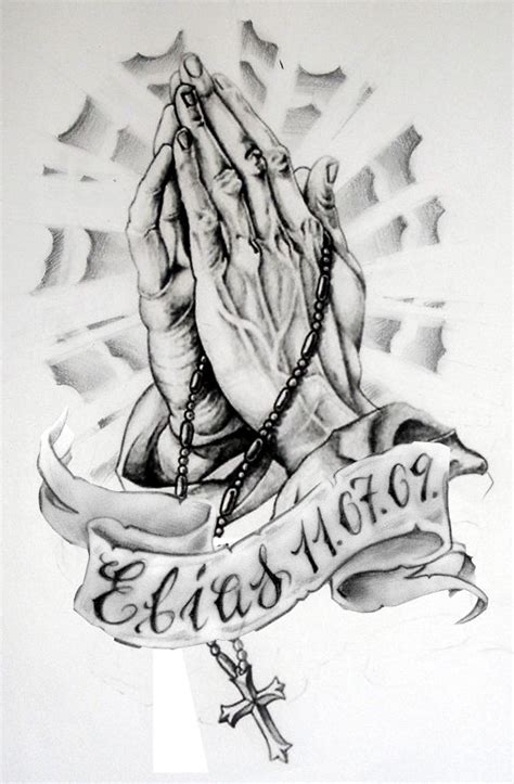 old school tattoo design | Praying hands tattoo, Praying hands tattoo ...