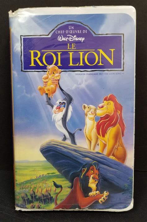 Le Roi Lion french Version of the Lion King Walt Disney VHS | Etsy