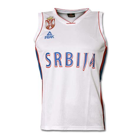 Peak Serbia national basketball team jersey - white : Small Serbian Shop