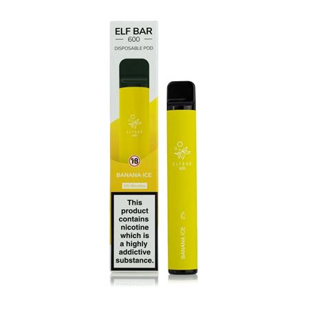 Elf Bar 600 - Banana Ice - 20mg Disposable - Welcome to Vapeworx