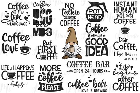 Coffee Quotes SVG Bundle