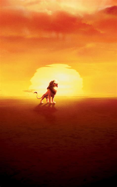 Download wallpaper 840x1336 the king, simba, the lion king, minimal, silhouette, sunset, iphone ...