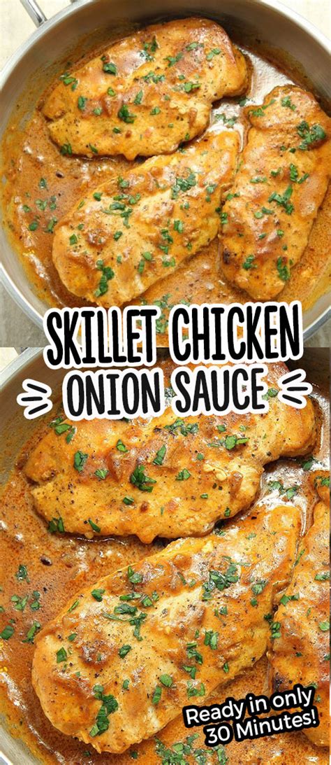 Skillet Chicken in Onion Sauce - Cakescottage