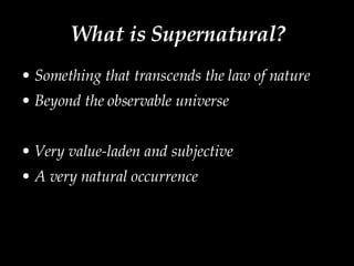 Supernatural Beliefs | PPT