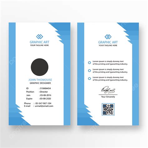 Company Id Card Template Download on Pngtree