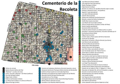 Plano del Cementerio de la Recoleta | Cementerio recoleta, Cementerio, Mapas