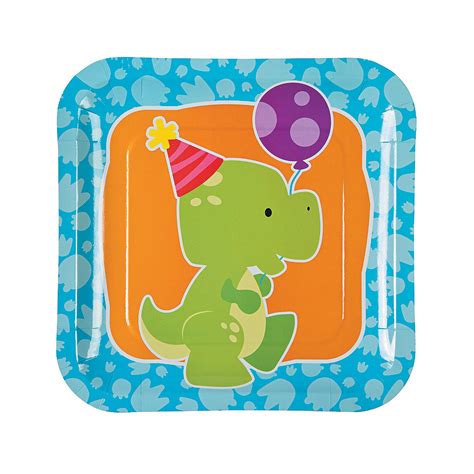 Little+Dino+Paper+Dinner+Plates+-+OrientalTrading.com Party Plates, Party Tableware, Dinner ...