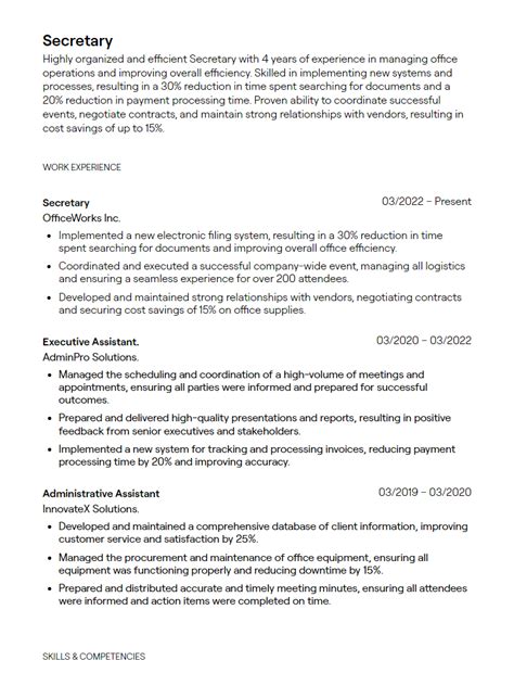 12+ Secretary Resume Examples [with Guidance]