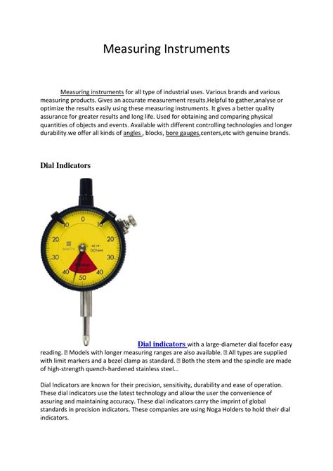 Measuring instruments by industrialgoods - Issuu