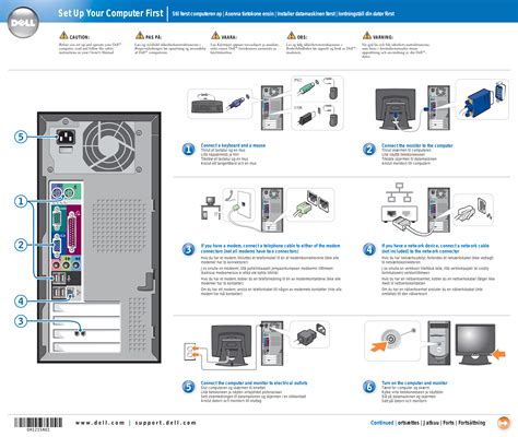 Dell Dimension 2400 Setup Diagram