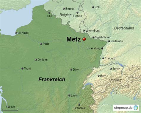 StepMap - Frankreich-Metz - Landkarte für Frankreich