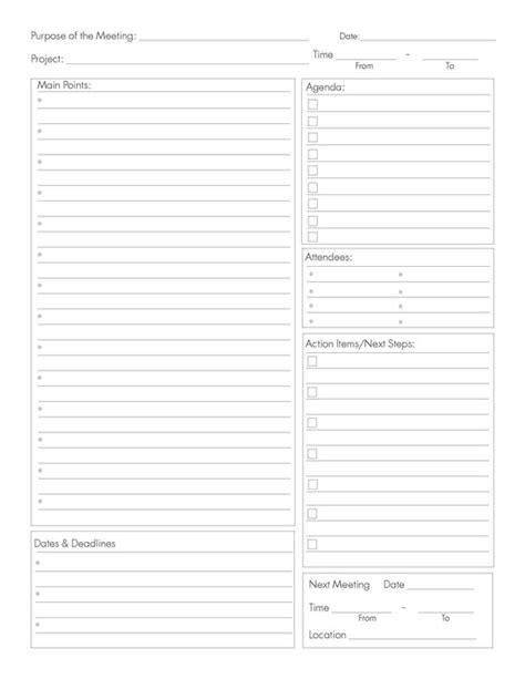 Meeting Planner PDF - Etsy