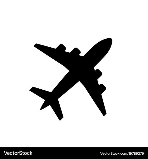 Plane icon airplane symbol in flat style Vector Image