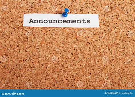 Announcement Board Background Stock Image - Image of blank, business ...