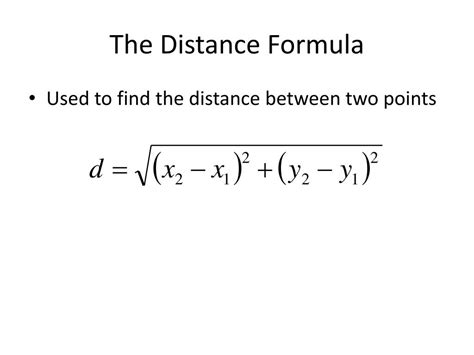 PPT - The Distance Formula PowerPoint Presentation, free download - ID:2862623