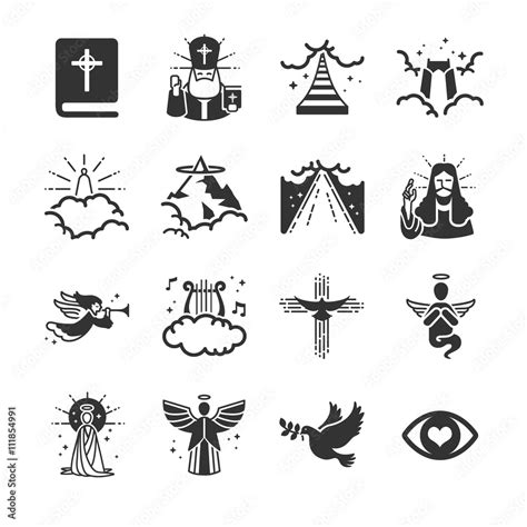 Heaven icons Stock Vector | Adobe Stock