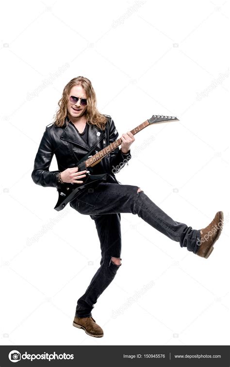 Image guitar rocker | Rocker with electric guitar — Stock Photo © DmitryPoch #150945576