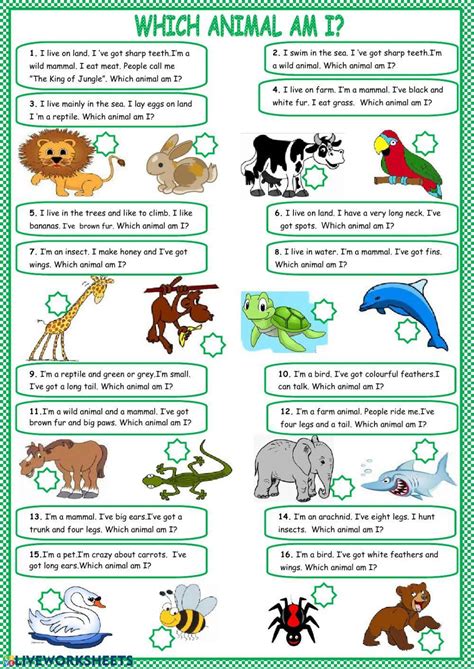 Guess the animal 63224 | abellante | Live Worksheets