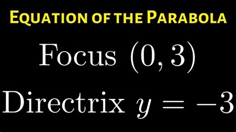 Find The Focus And Directrix Calculator