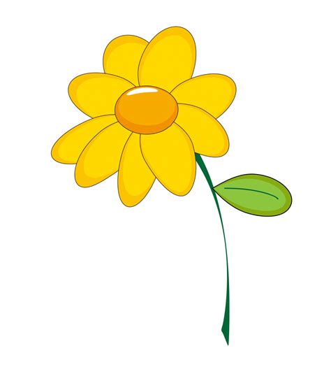 Yellow Flower Clipart Free Stock Photo - Public Domain Pictures