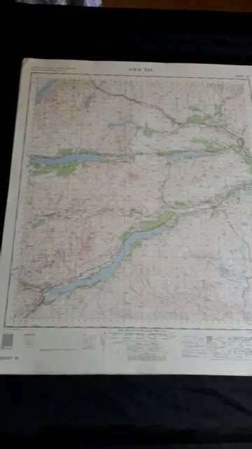 VINTAGE OS SHEET Map of Loch Tay £14.00 - PicClick UK